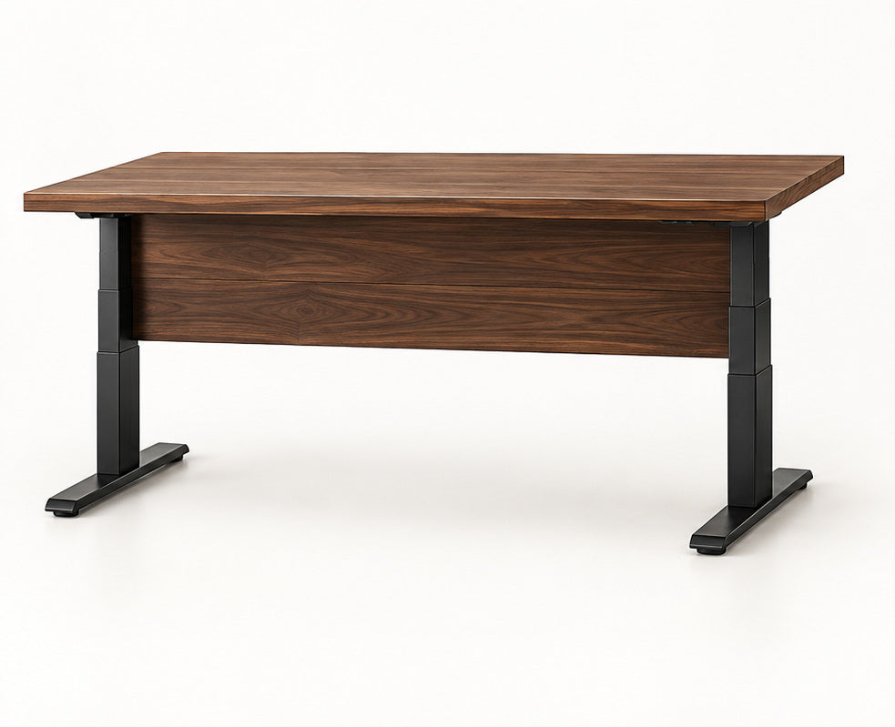 Ergoflow Regent Walnut Executive Standing Desk