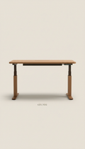 Height-Adjustable Oak Desk
