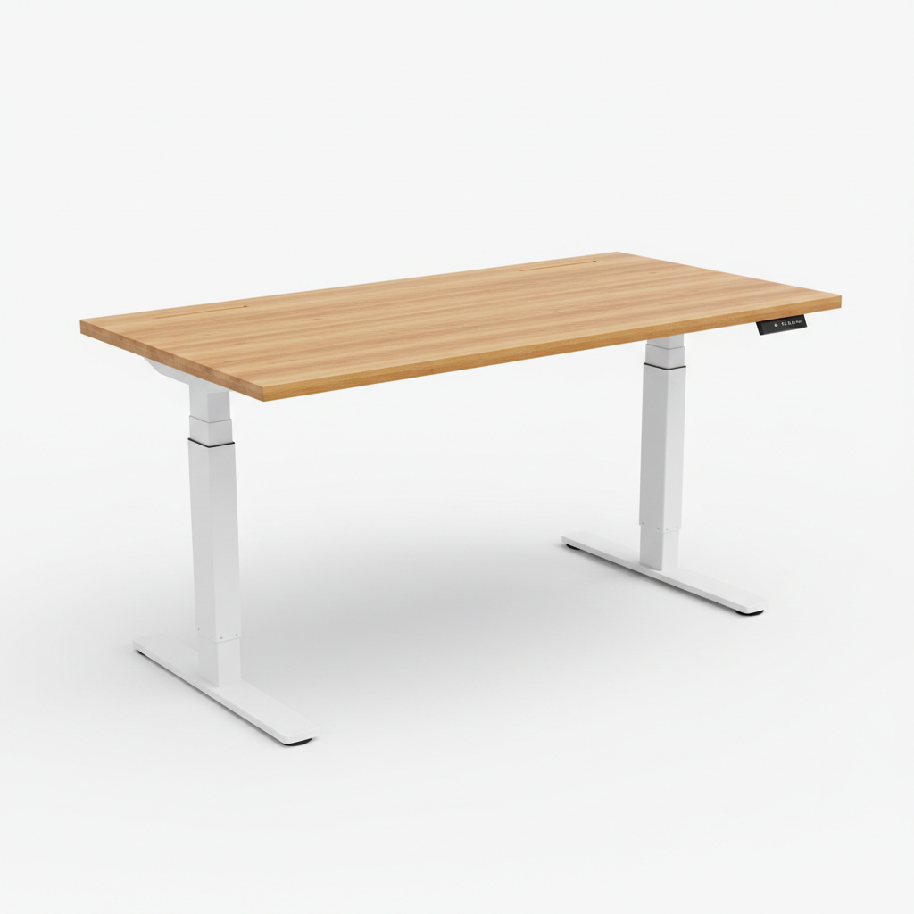 Ergoflow FlexRise Bamboo Height Adjustable Desk